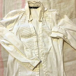 Zara white button down shirt